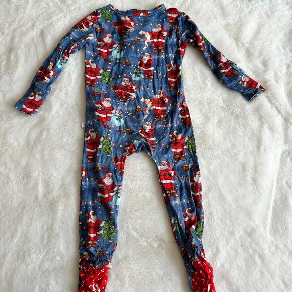 Posh Peanut Christmas Santa Footie Size 3-6 Months - Picture 2 of 4